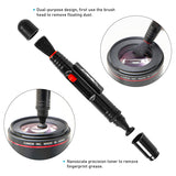 VSGO DKL-20 dual-purpose lens cleaning pen with brush and carbon-powder tip