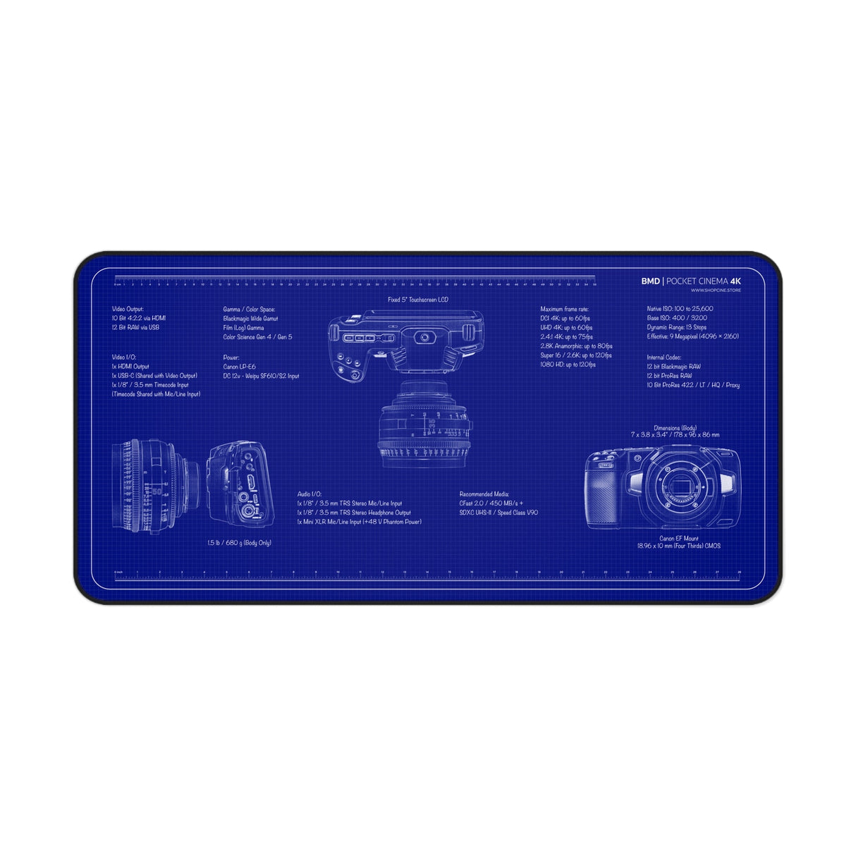 Pocket Cinema 4k | Blueprint Camera Mat