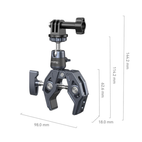SmallRig Super Clamp with 360° Ball Head Mount for Action Cameras
