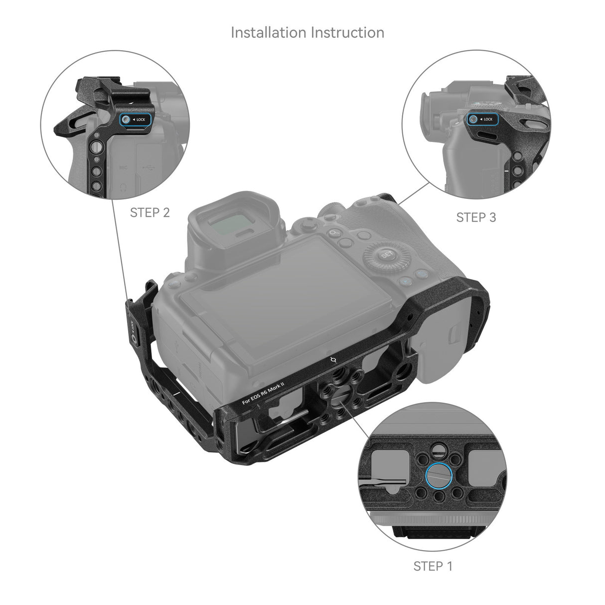 SmallRig “Black Mamba” Cage for Canon EOS R6 Mark II / R6 Mark III 4161