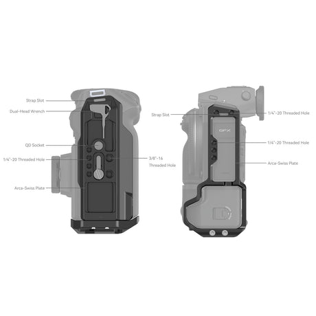 SmallRig L-Shape Mount Plate for FUJIFILM GFX100 II with VG-GFX100ll Battery Grip 4203