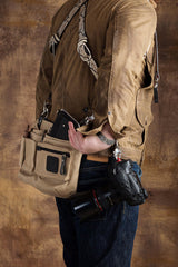 Leather Explorer Lens Quiver | Leather Messenger Bag