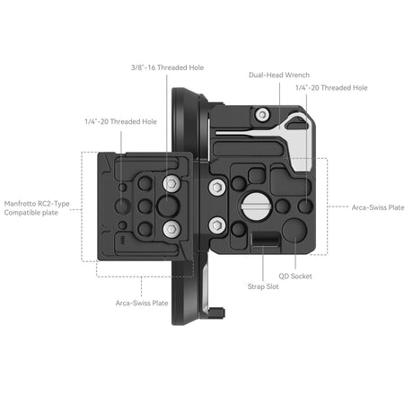 SmallRig Rotatable Horizontal-to-Vertical Mount Plate Kit for Canon EOS R Series 4300
