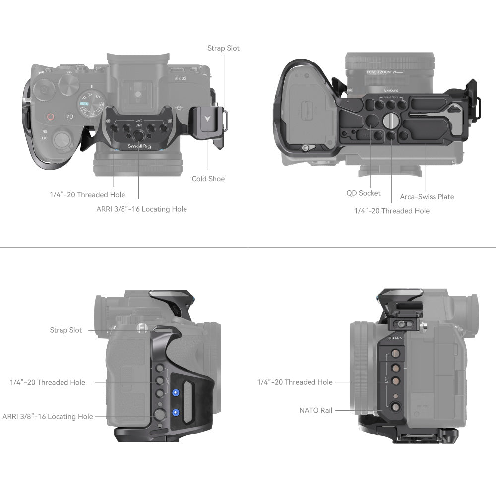SmallRig "Rhinoceros" Cage Kit for Sony Alpha 7R V & Alpha 7 IV & Alpha 7S III