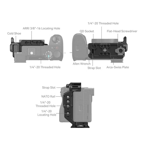 SmallRig Half Cage for Sony Alpha 6700 / 6600 / 6500
