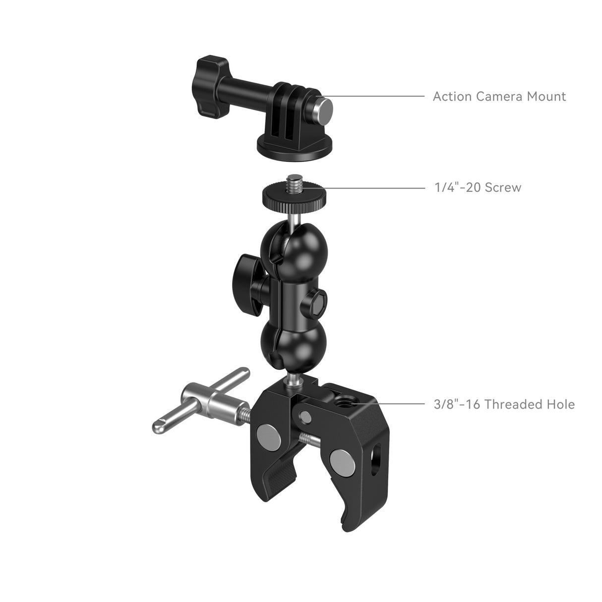 SmallRig Crab-Shaped Super Clamp with Ballhead Magic Arm