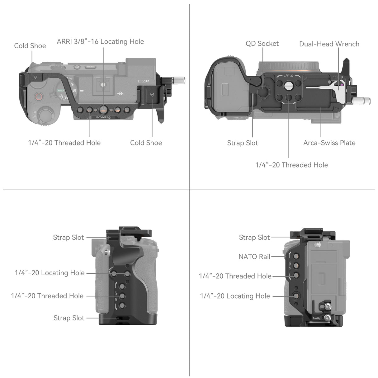 SmallRig Cage Kit for Sony Alpha 7C II & Alpha 7CR