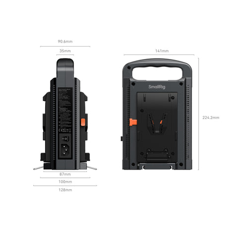 SmallRig Dual Channel V-Mount Battery Charger (American Standard)