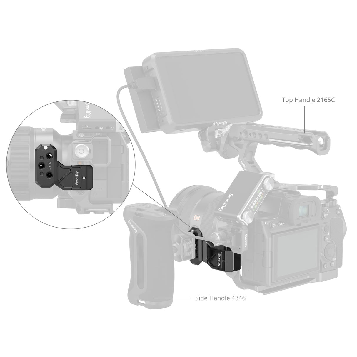 SmallRig Side Handle Extension Adapter with NATO Clamp