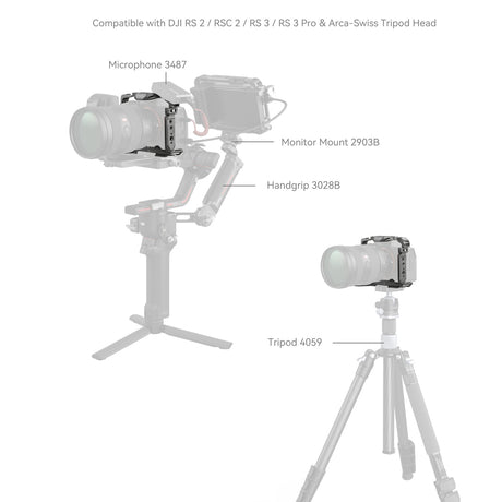SmallRig HawkLock Quick Release Cage for Sony Alpha 7R V & Alpha 7 IV & Alpha 7S III & Alpha 1 & Alpha 7R IV
