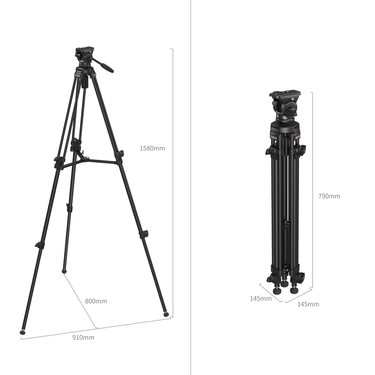 SmallRig Lightweight Video Tripod Kit AD-50 Lite