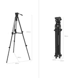 SmallRig Lightweight Video Carbon Fiber Tripod Kit AD-50