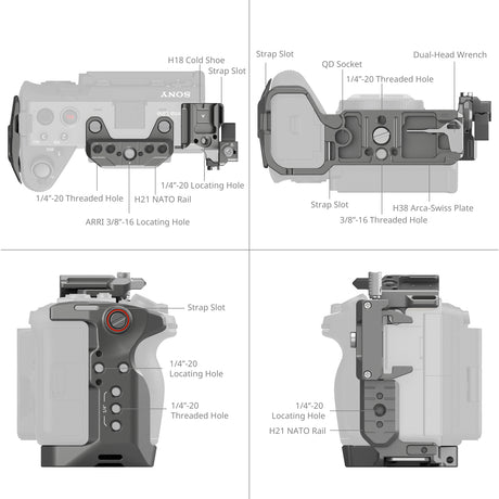 SmallRig "HawkLock" Quick Release Cage Kit for Sony FX3 & FX30