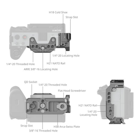 SmallRig "HawkLock" Quick Release Half Cage for Sony FX3 & FX30