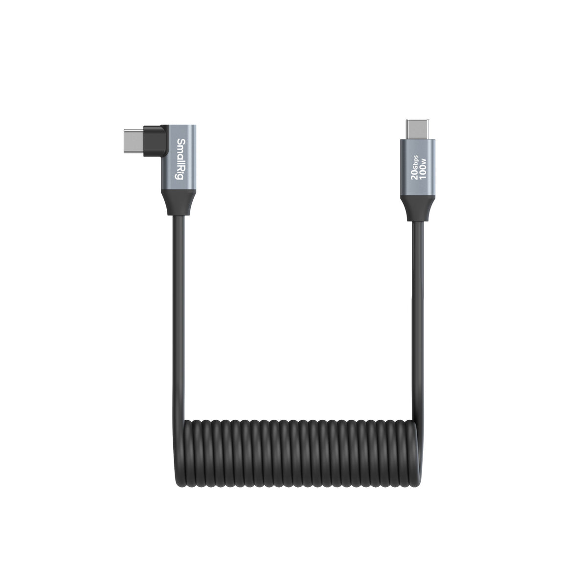 SmallRig USB-C Data Cable (Straight to Angled, 60cm / 23.6in) (40Gbps + 240W + 8K) 5076