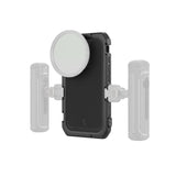SmallRig 4827 iPhone 16 Pro Max cage in use with accessories