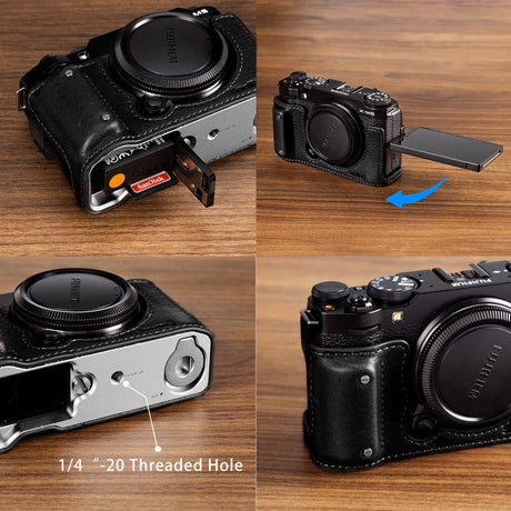 SmallRig Camera Leather Half Case Kit for FUJIFILM X-M5 (Black)