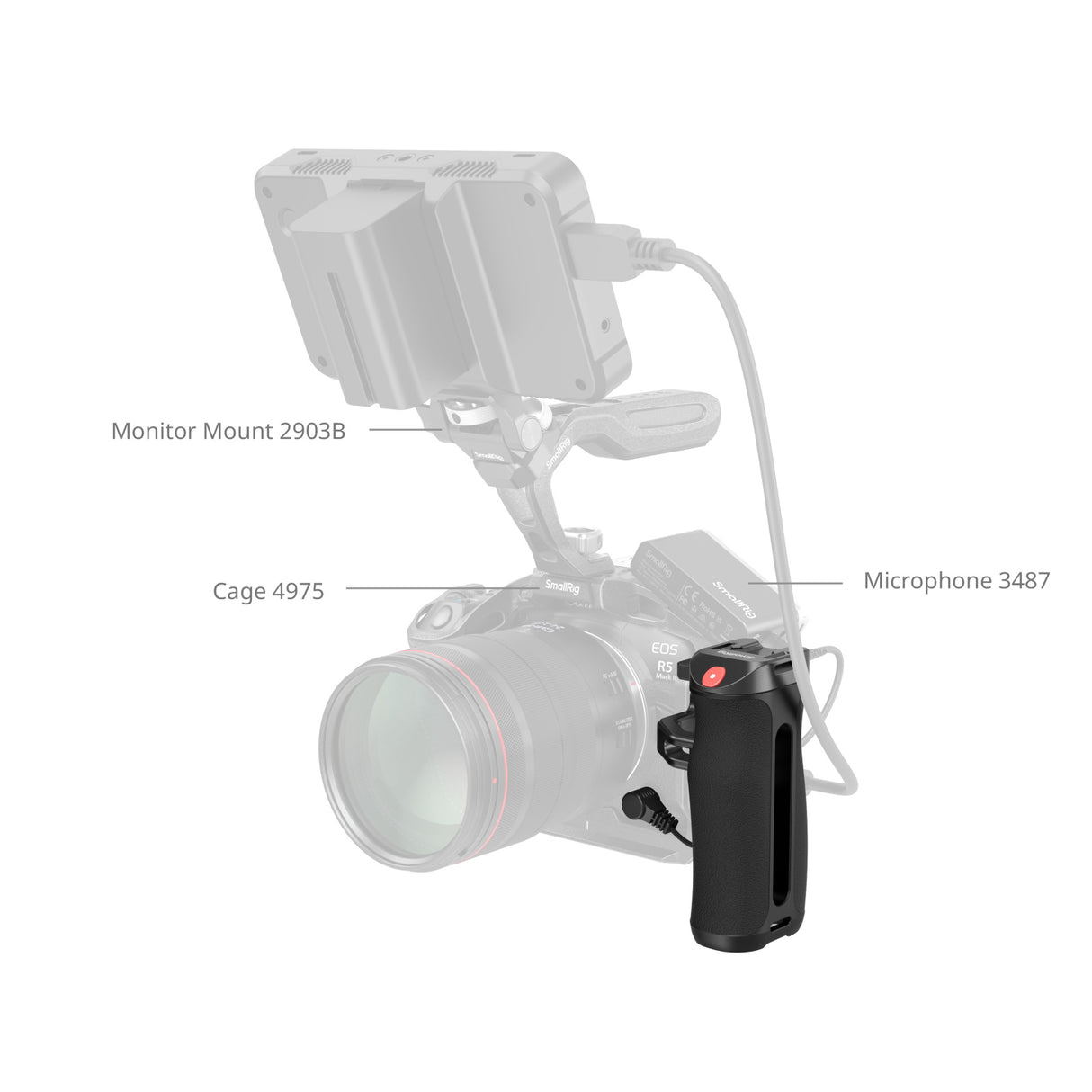 SmallRig Side Handle with Rec Trigger (1/4"-20 Screws)