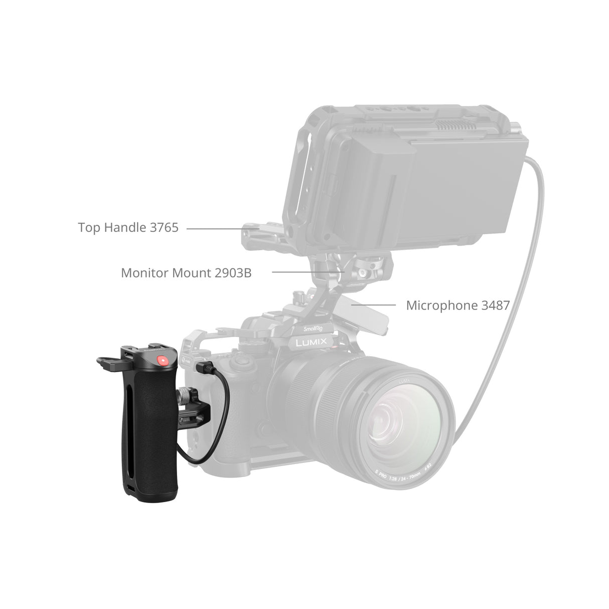 SmallRig Side Handle with Rec Trigger (1/4"-20 Screws)