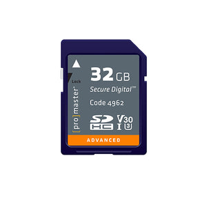 ProMaster SDHC 32GB Advanced UHS-I V30 Memory Card
