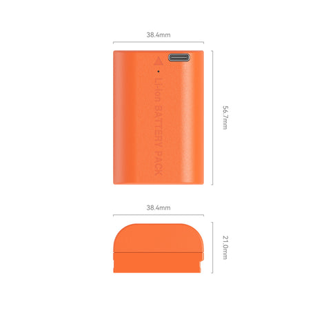 SmallRig LP-E6NH USB-C Rechargeable Camera Battery (Orange)