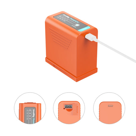 SmallRig NP-F970 USB-C Rechargeable Camera Battery (Orange) 4972