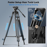 SIRUI Heavy Duty Video Tripod for Camera AVT-11
