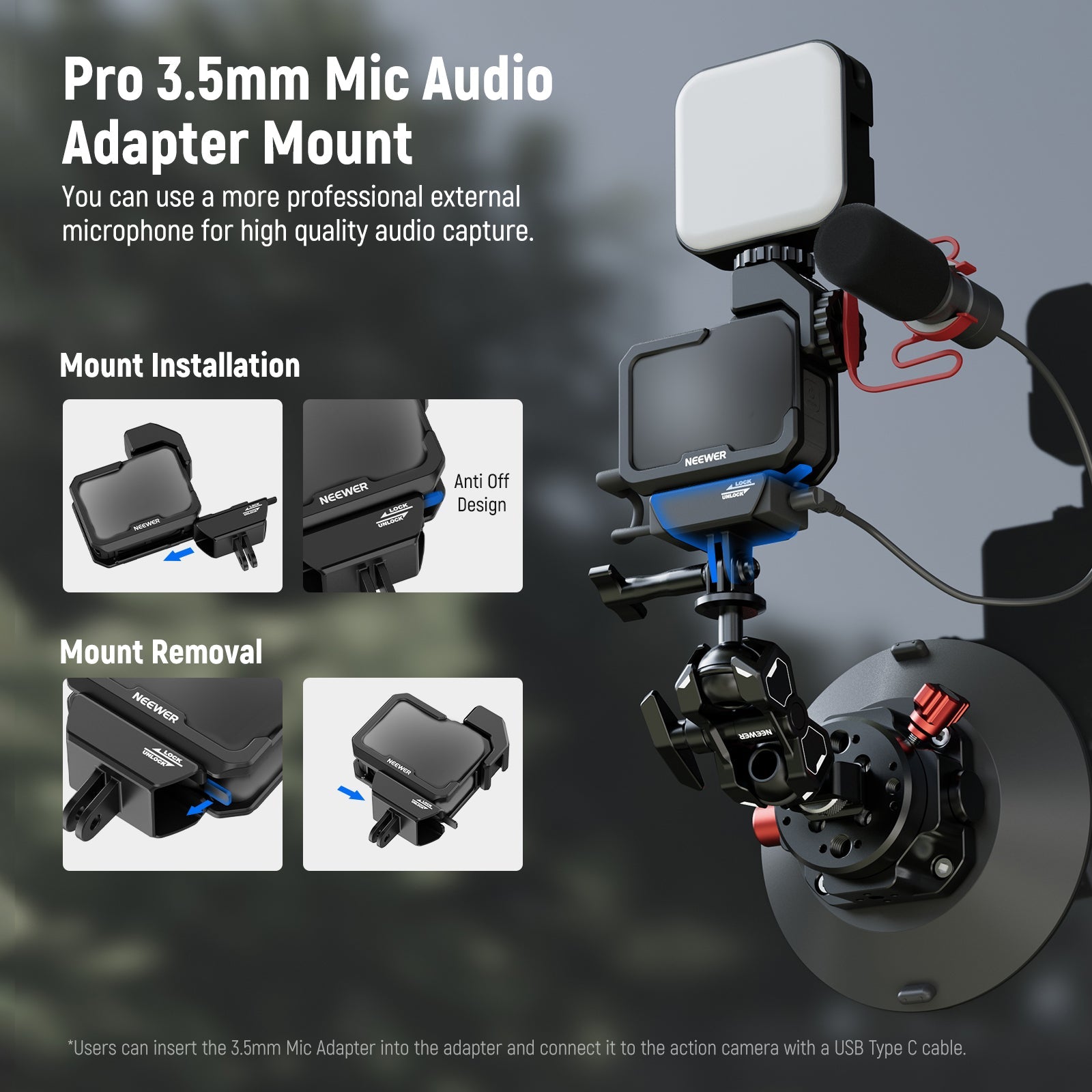 【新品未使用】GoPro ゴープロ mic adapter マイクアダプター