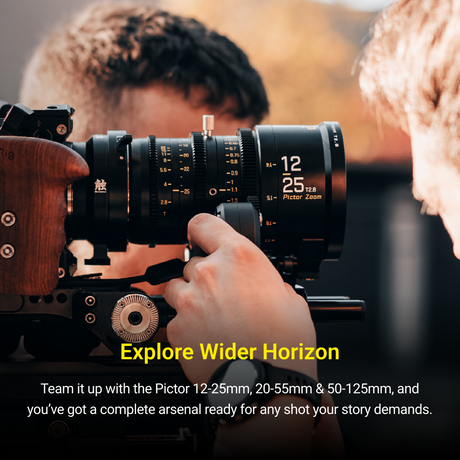 Pictor Zoom Cine Lens – 20–125mm, Constant T2.8, Low Focus Breathing, PL/EF Mount, Lightweight Professional Zoom for Film & Video
