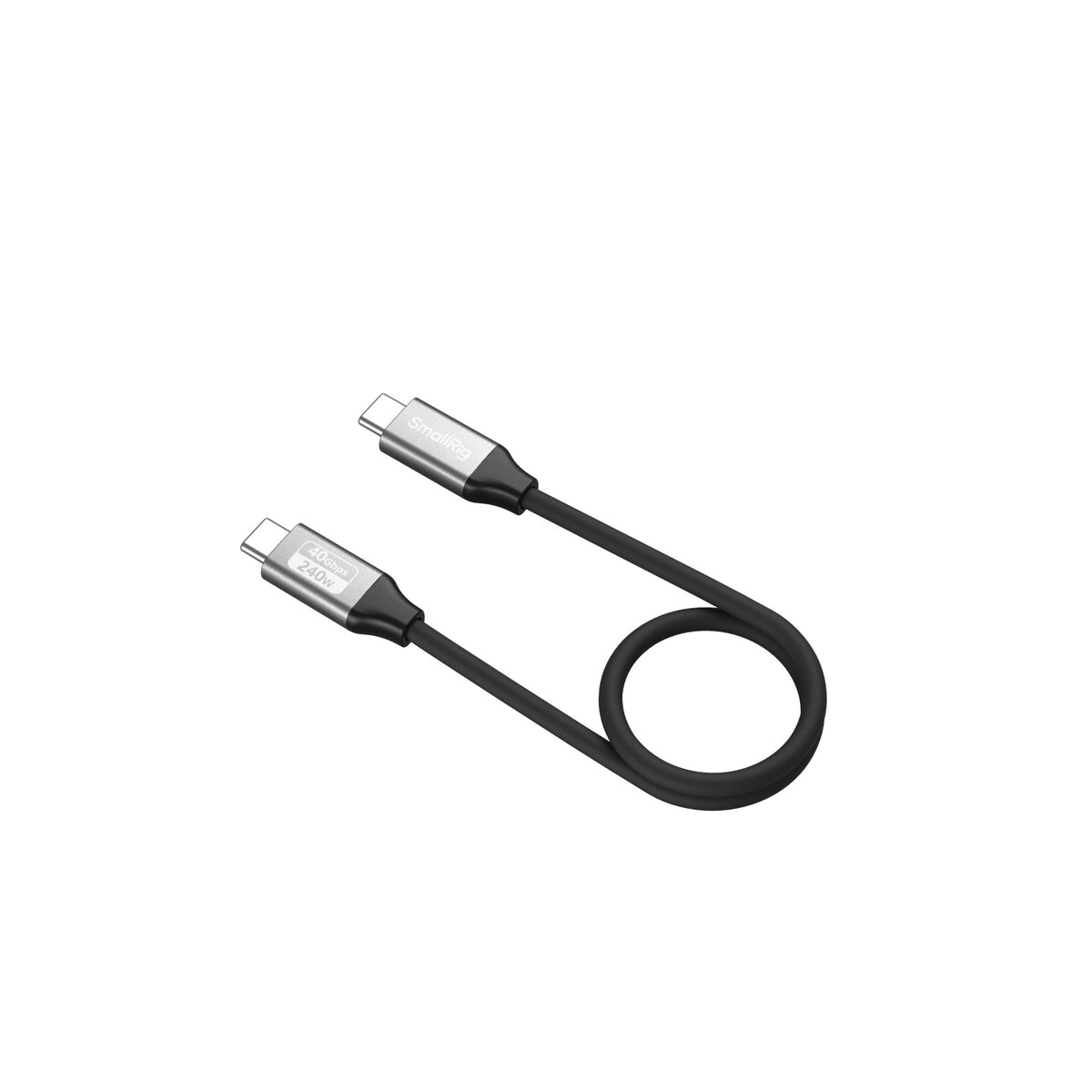 SmallRig USB-C Data Cable (Straight to Angled, 60cm / 23.6in) (40Gbps + 240W + 8K) 5076