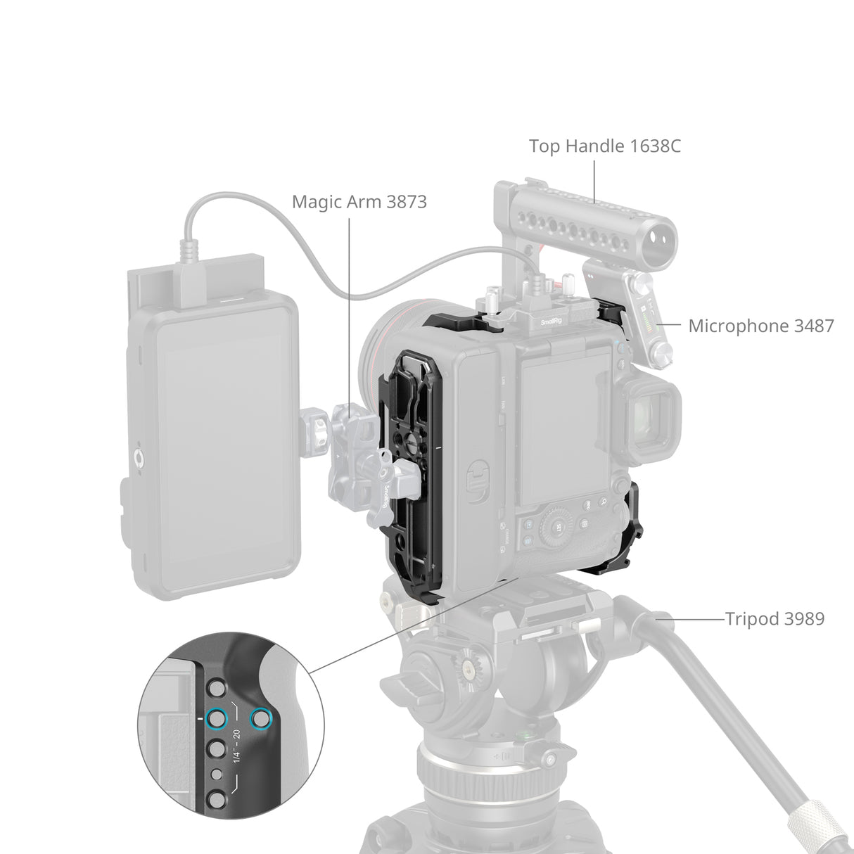 SmallRig Cage for Canon EOS R5 Mark II with Cooling Fan CF-R20EP
