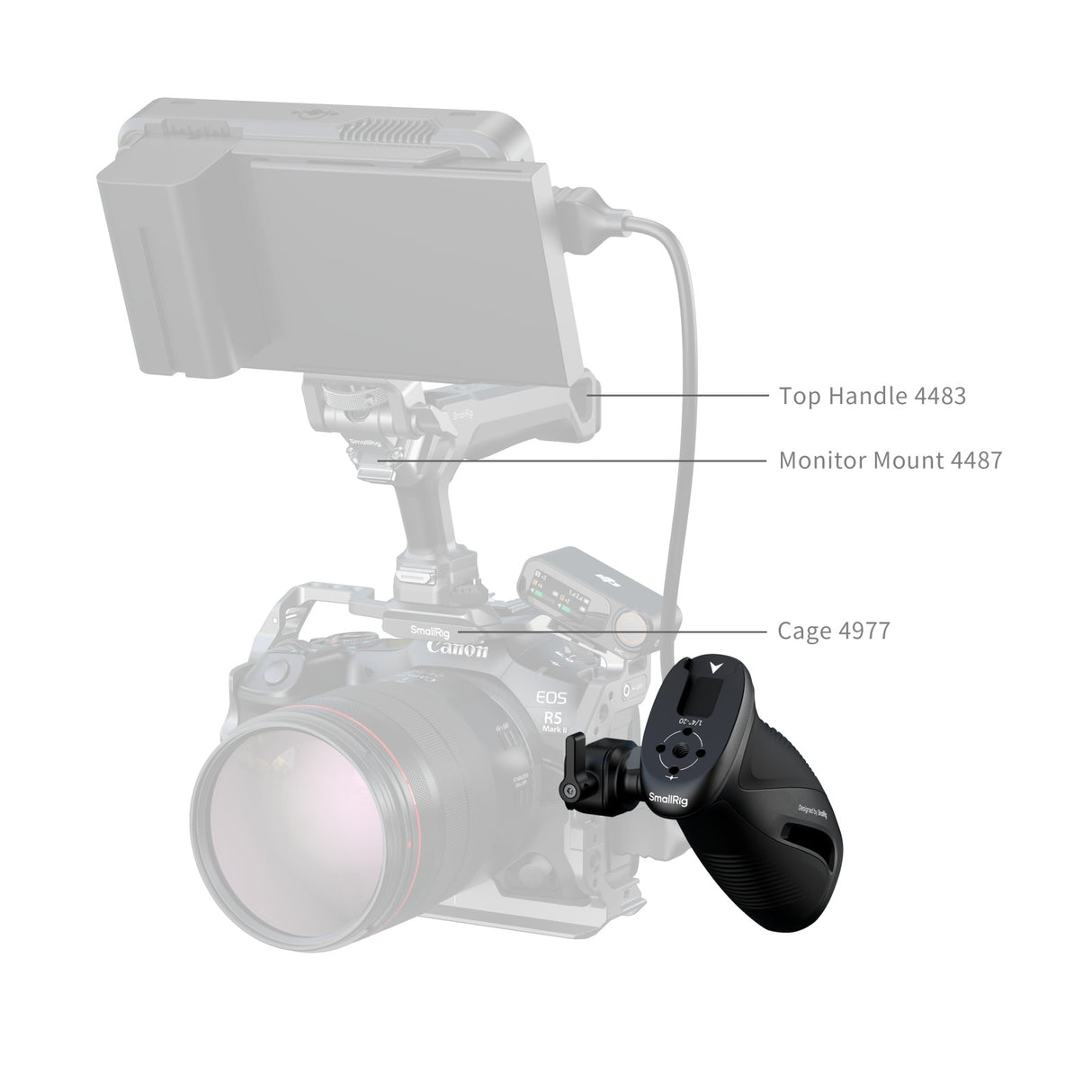 SmallRig Rotating Side Handle with NATO Clamp