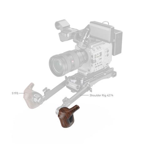 SmallRig "ImageGrip" Series Wooden Handle with ARRI Rosette (Left Side)