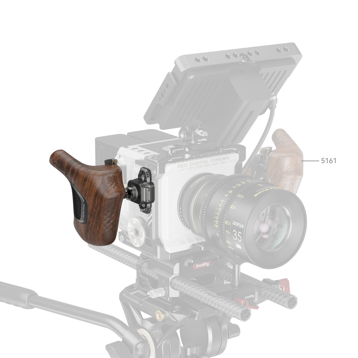 SmallRig "ImageGrip" Series Wooden Handle with NATO Clamp (Right Side)