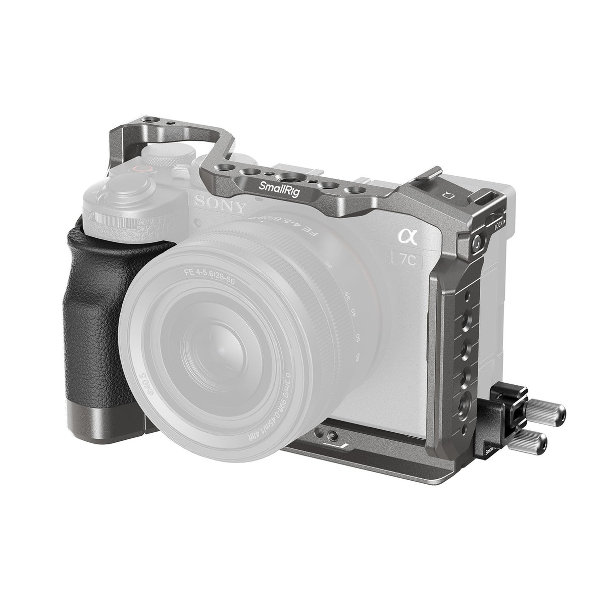 SmallRig “HawkLock” Quick Release Cage Kit with Silicone Handle for Sony Alpha 7C II / 7CR