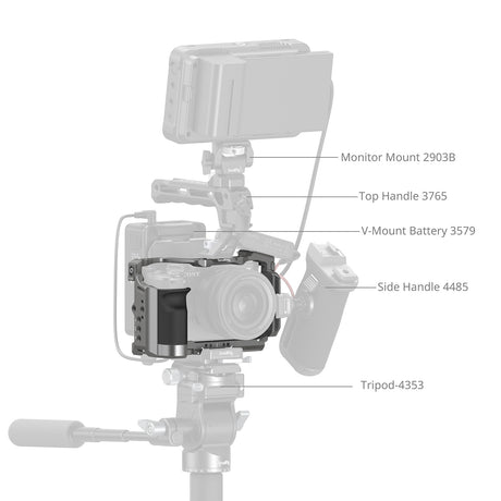 SmallRig “HawkLock” Quick Release Cage Kit with Silicone Handle for Sony Alpha 7C II / 7CR