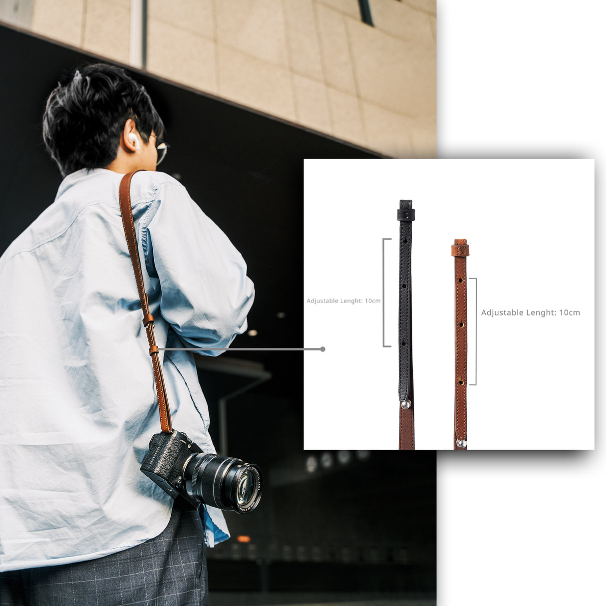 SmallRig Universal Leather Camera Shoulder Strap (Brown)
