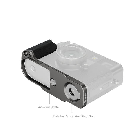 SmallRig L-Shaped Mount Plate with Silicone Handle for FUJIFILM X half (Charcoal Silver)