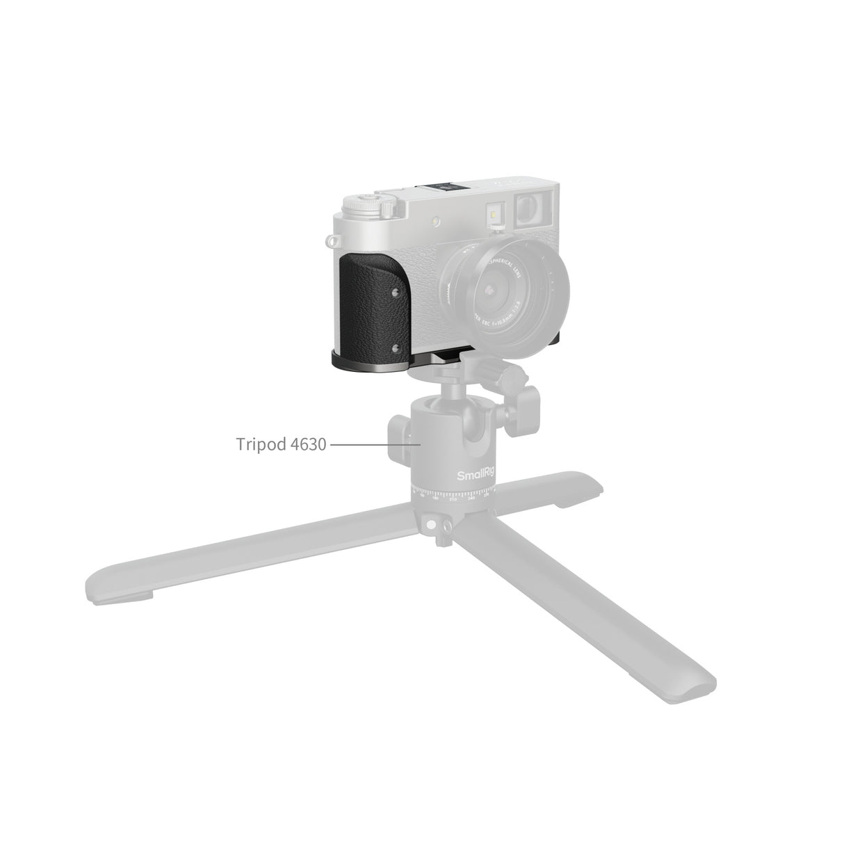 SmallRig L-Shaped Mount Plate with Silicone Handle for FUJIFILM X half (Charcoal Silver)