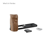SmallRig L-Shaped Mount Plate with Wooden Handle for FUJIFILM X half (Black)