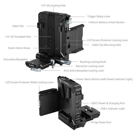 SmallRig V-Mount Battery Mount Plate Kit 5227