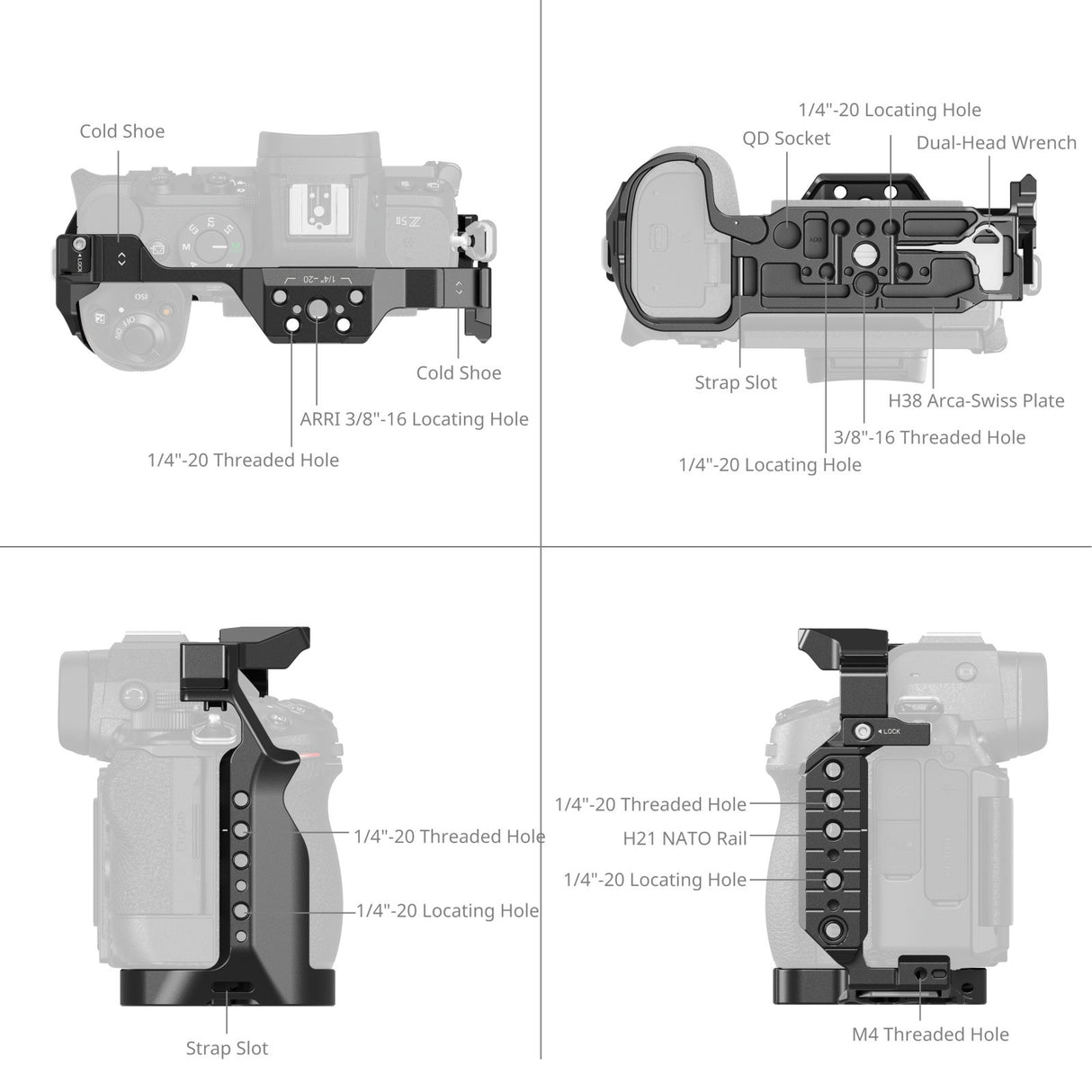 SmallRig Cage for Nikon Z5 / Z5II / Z6 / Z6II / Z7 / Z7II 5257
