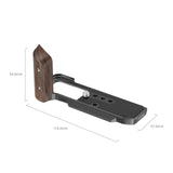 SmallRig L-Shape Mount Plate with Wooden Handle for FUJIFILM X-M5 (Black)
