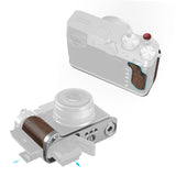 SmallRig L-Shape Mount Plate with Wooden Handle for FUJIFILM GFX100RF (Silver)