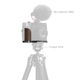 SmallRig L-Shape Mount Plate with Wooden Handle for FUJIFILM GFX100RF (Black)
