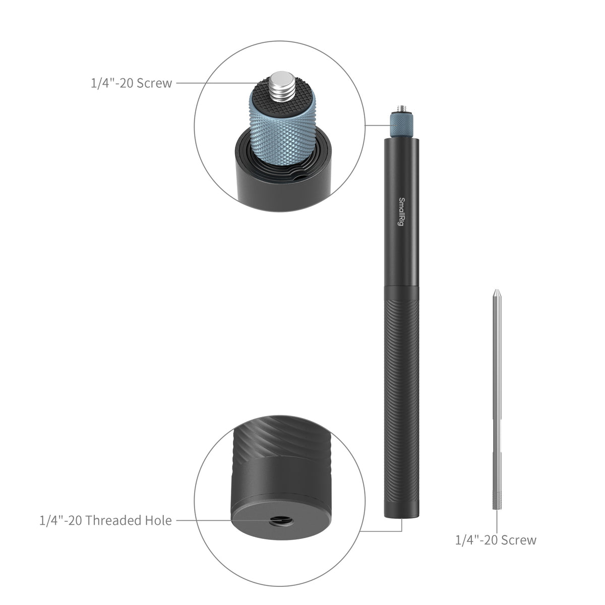 SmallRig Selfie Stick for Action Cameras (150cm / 59in)