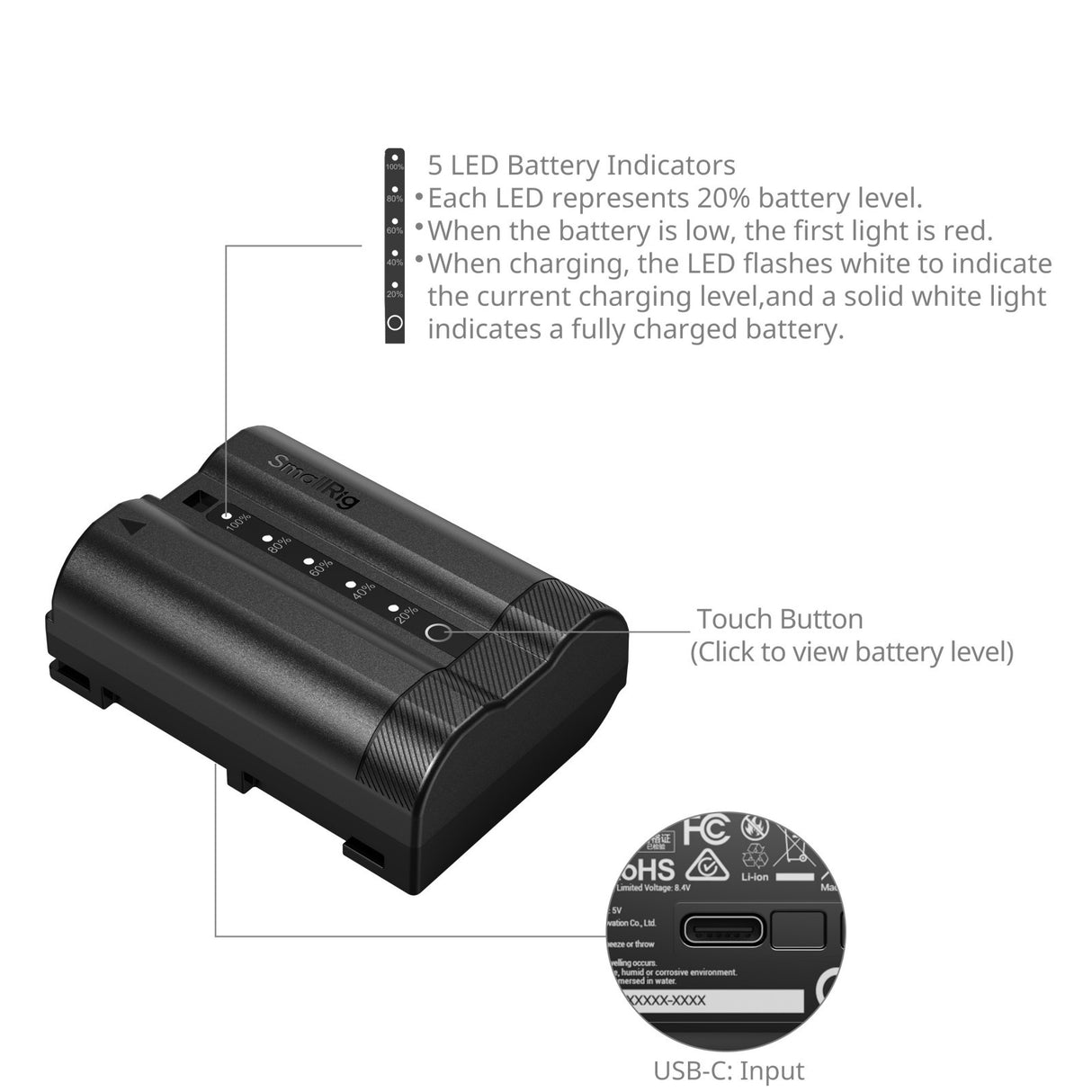 SmallRig Camera Battery for Nikon EN-EL15c 5299
