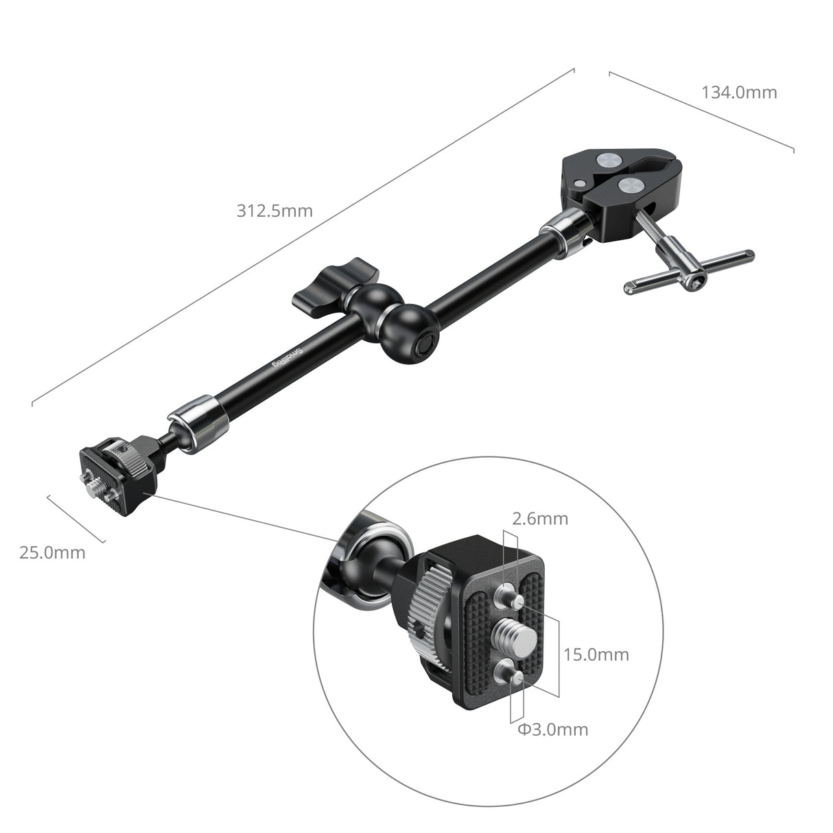 SmallRig Magic Arm with Crab-Shaped Clamp (11")