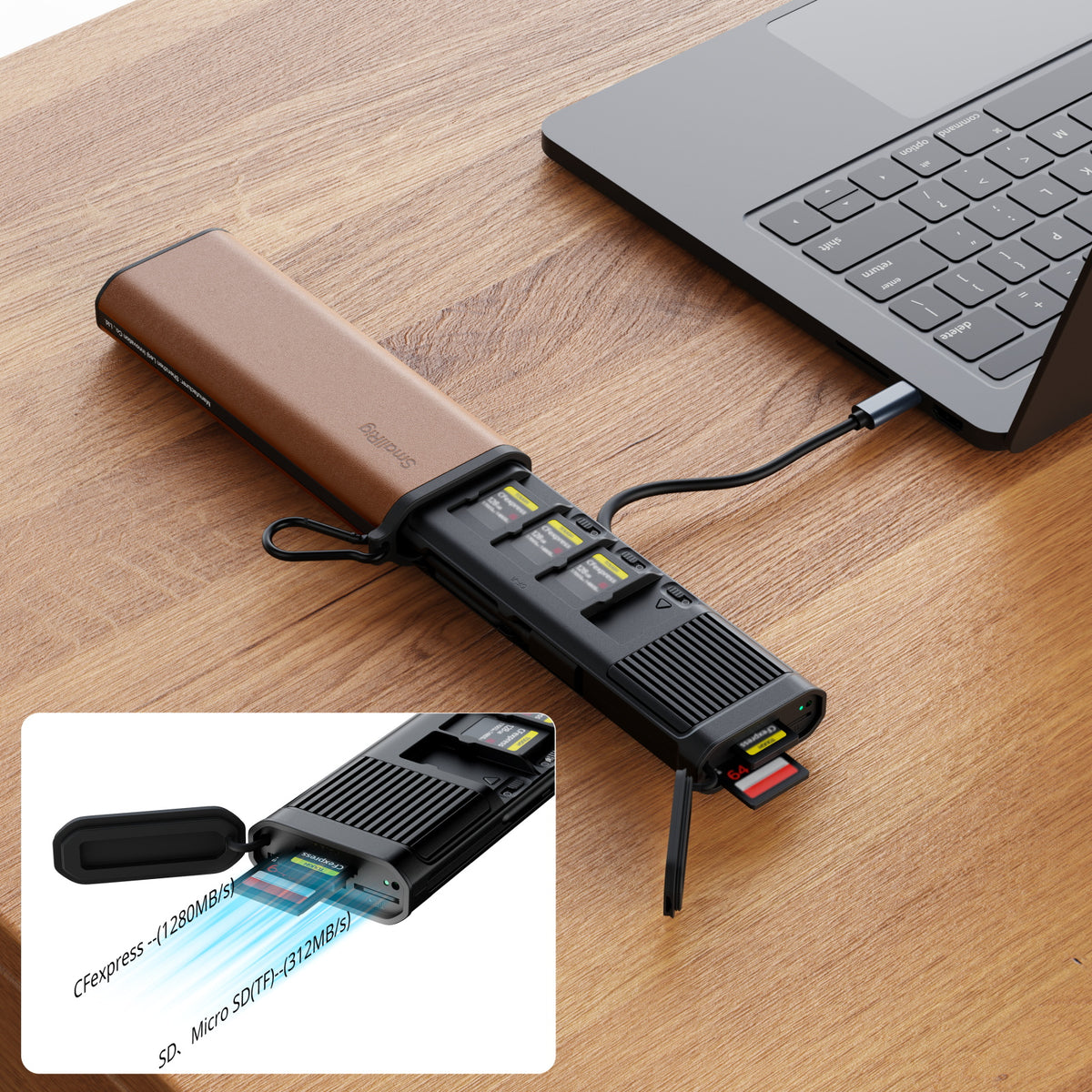 SmallRig Multifunctional Card Reader & Storage Case (CFexpress Type A)