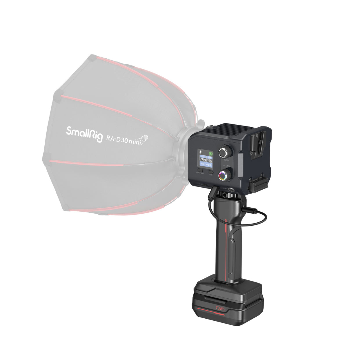 SmallRig RC 100C COB LED Video Light Kit (Ink Blue / With Battery Grip Handle)